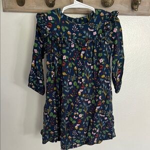 Floral Kids Dress - Blue and Green